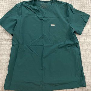 FIGS men's Caribbean Blue FIONLITE™ Chisec - Three-Pocket Scrub Top - L